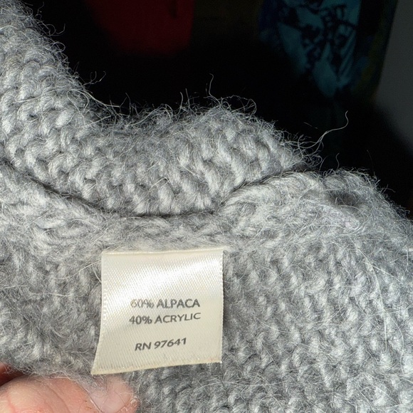 J Jill Women’s Alpaca Knit Cardigan, Gray, Large - Picture 3 of 7